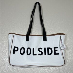 “Poolside” canvas tote bag, NWT
